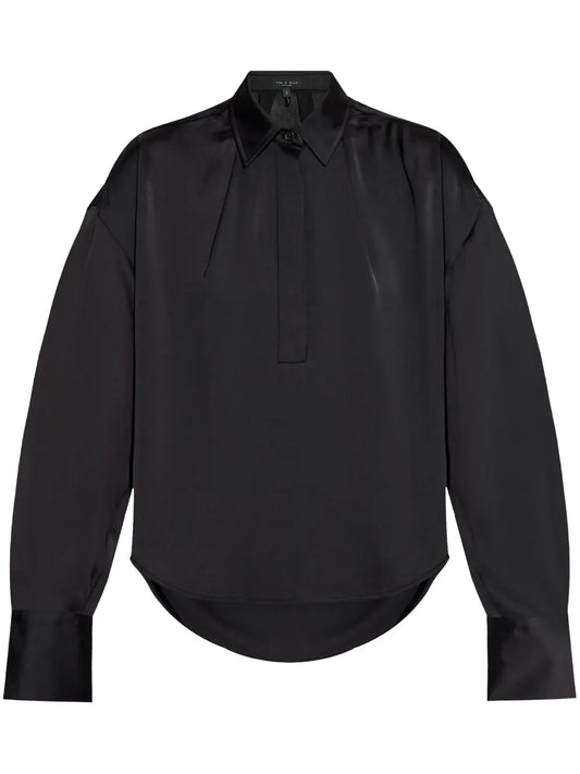 Long-Sleeve Polo Top