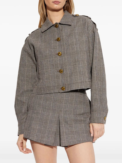 Crop Checkered Jacket