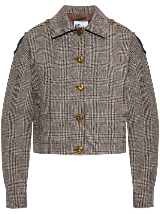 Crop Checkered Jacket