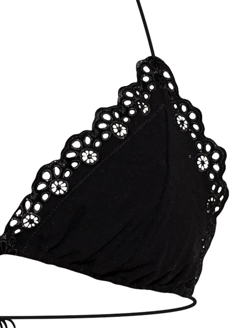 Lace-Trim Bikini Top