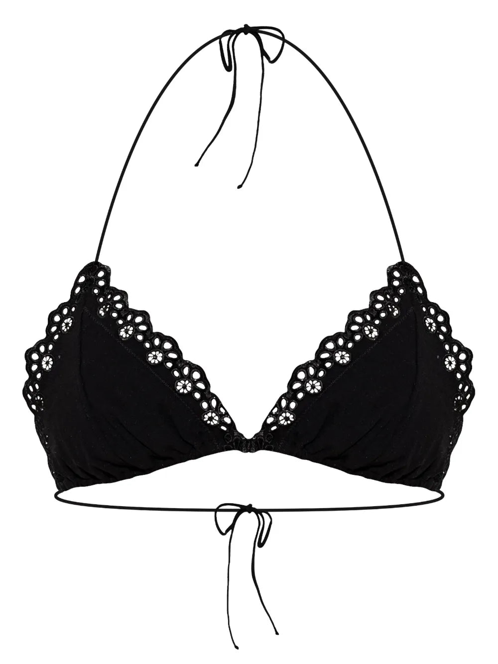 Lace-Trim Bikini Top