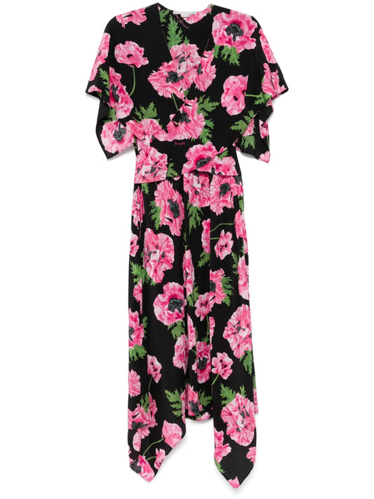 Floral-Print Midi Dress
