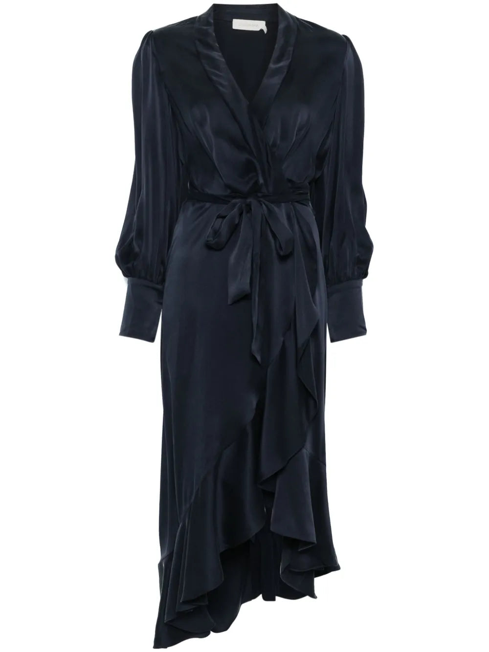 Wrap Silk Midi Dress