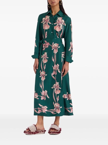 Floral-Print Sarong Skirt