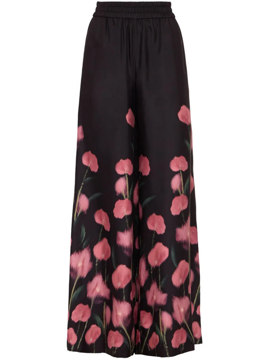 Floral-Print Palazzo Pants