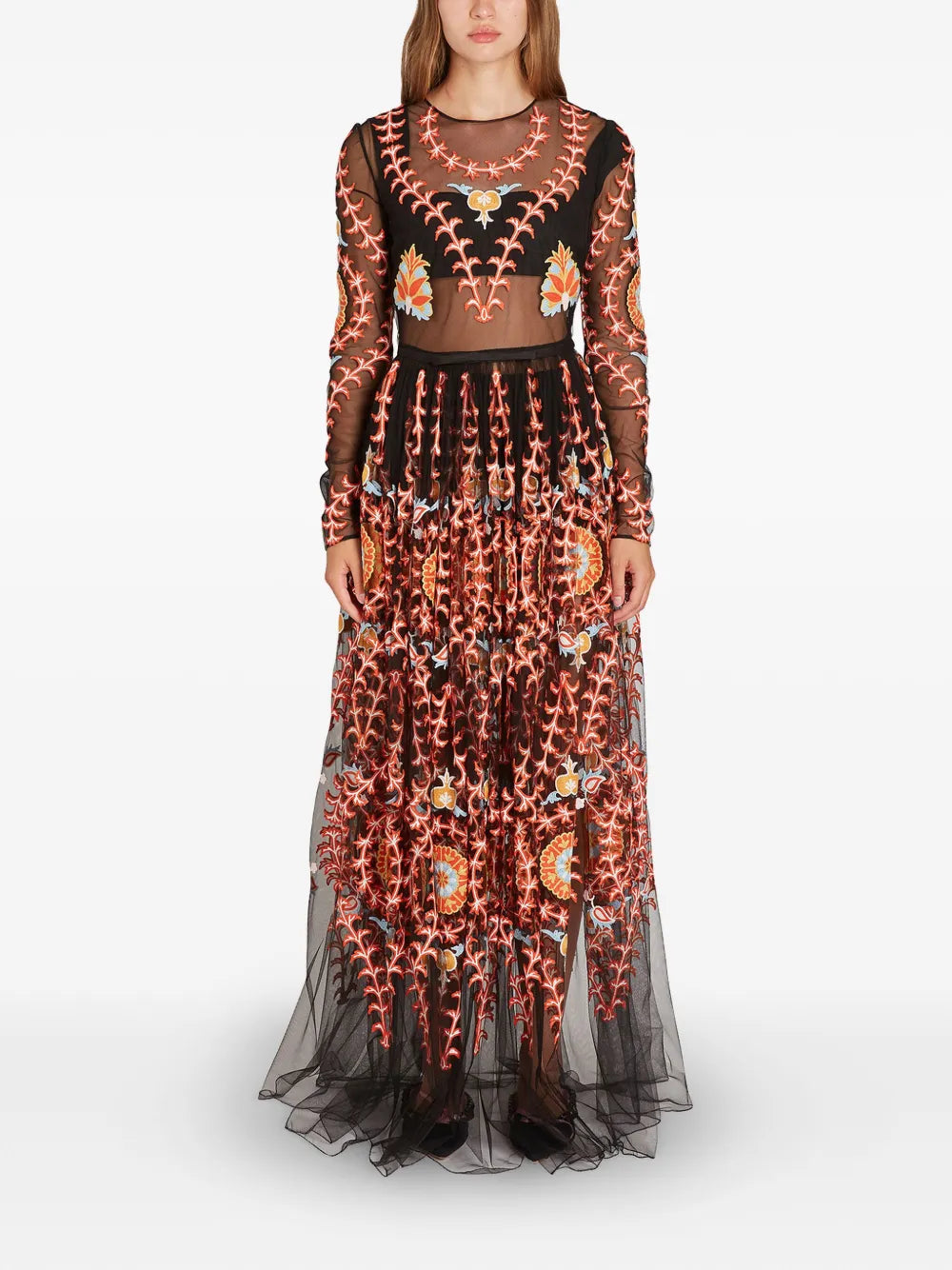 Embroidered Tulle Dress