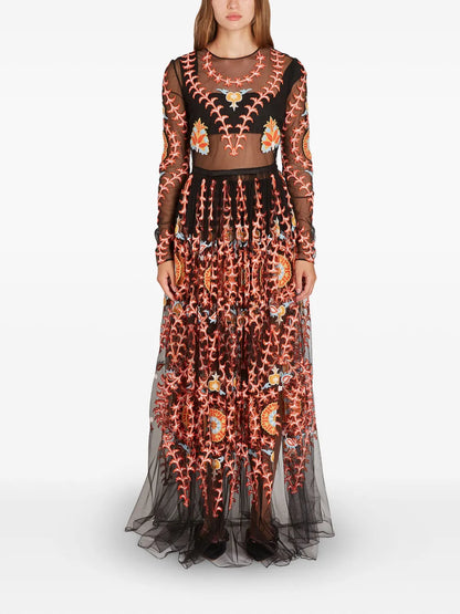 Embroidered Tulle Dress