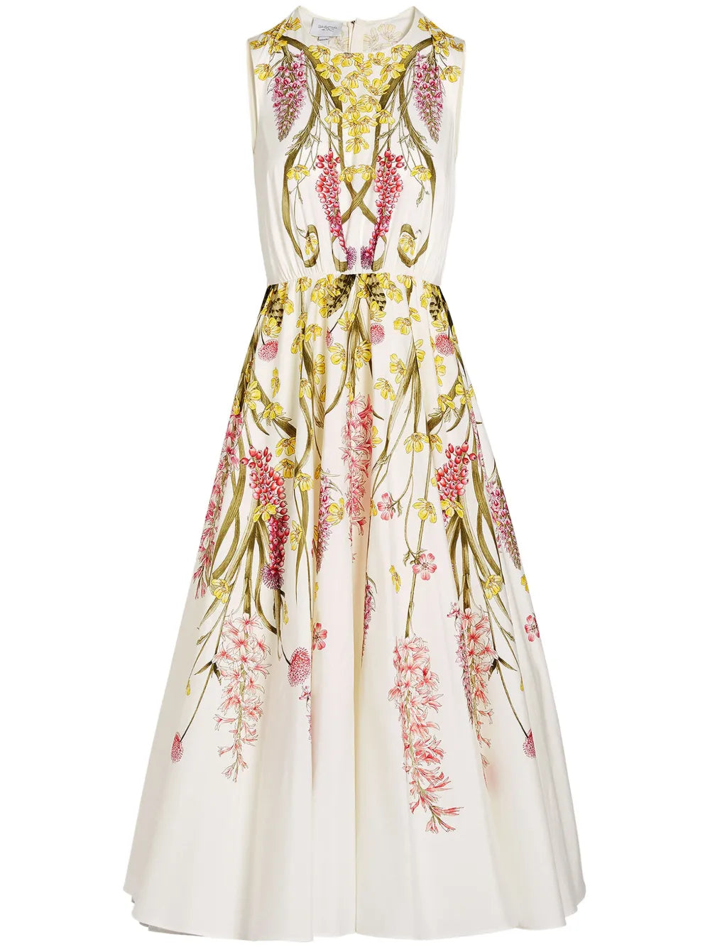 Wildflowers-Print Poplin Dress