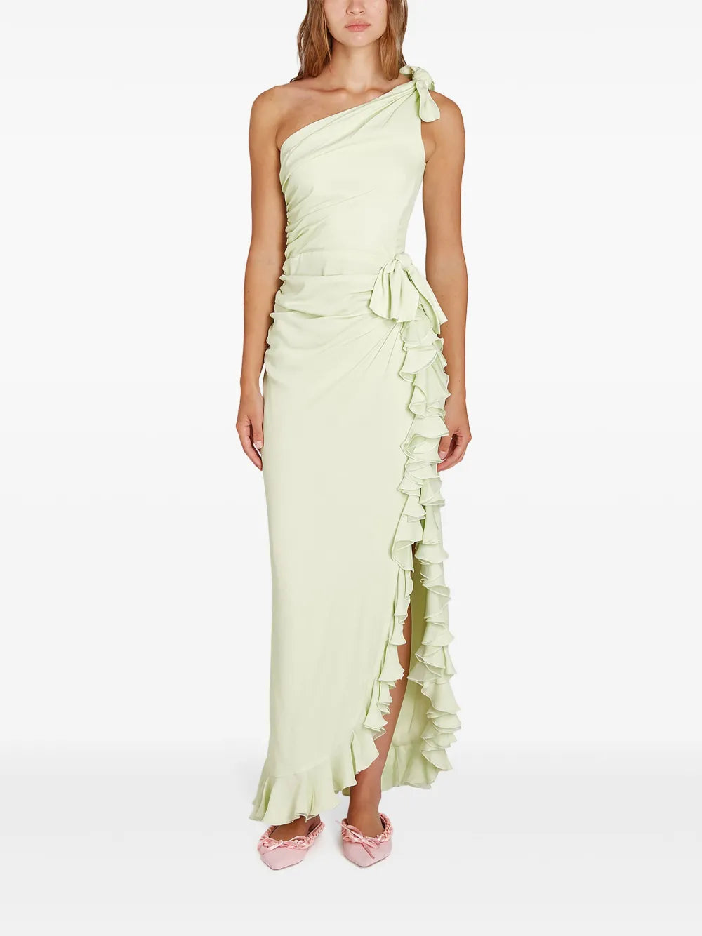 Asymmetric Ruffled Dress