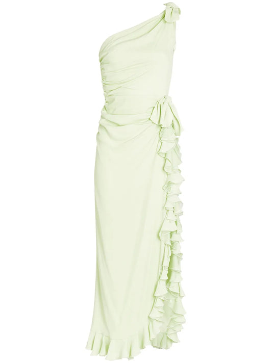 Asymmetric Ruffled Dress