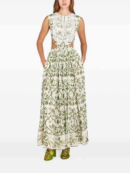 Fresco-Print Dress