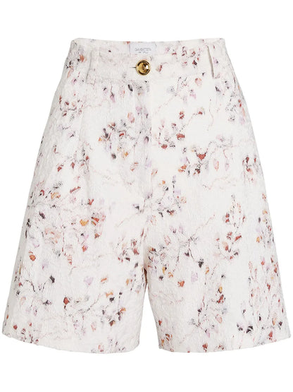 Patterned-Jacquard Shorts