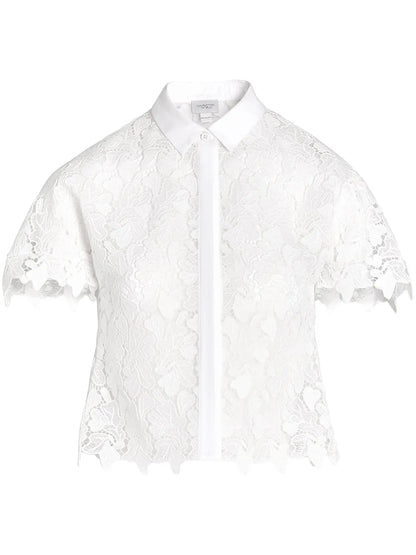 Cropped Macramé Blouse