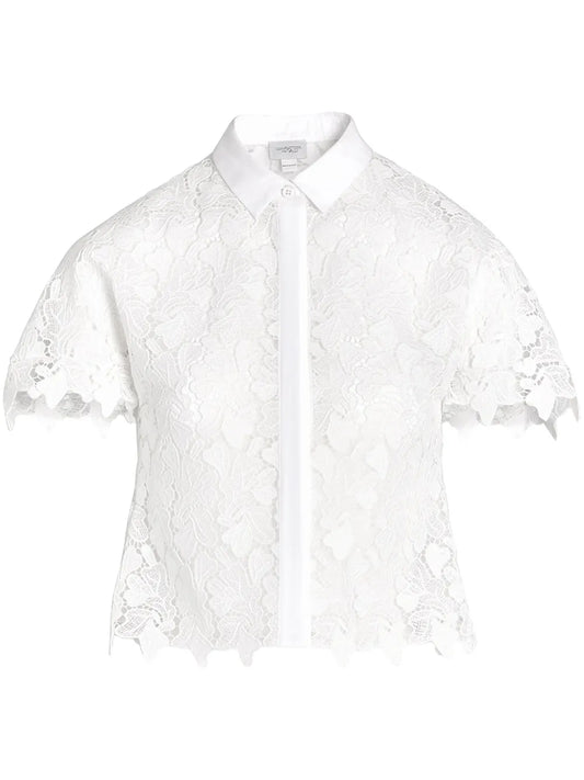Cropped Macramé Blouse