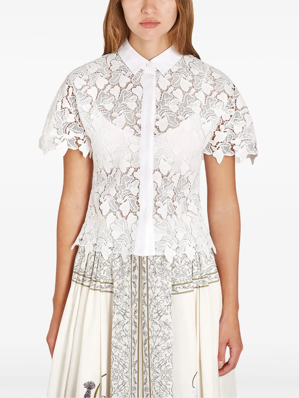 Cropped Macramé Blouse