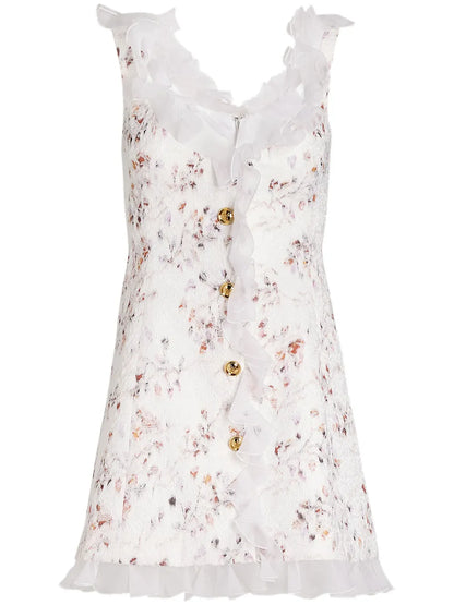 Jacquard Ruffled Dress