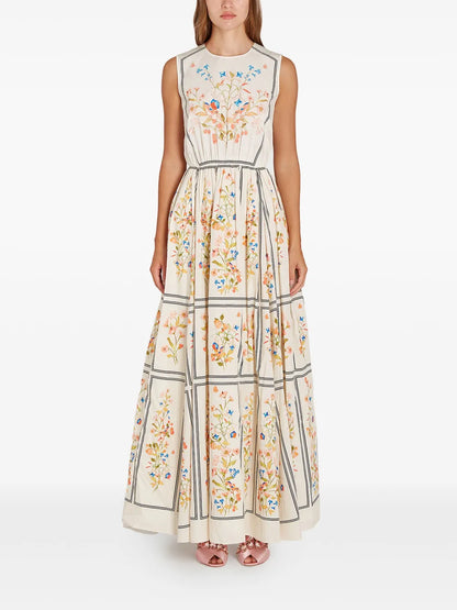 Scagliola-Print Dress