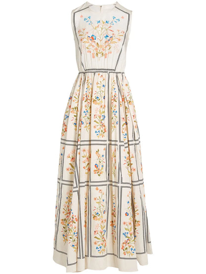 Scagliola-Print Dress