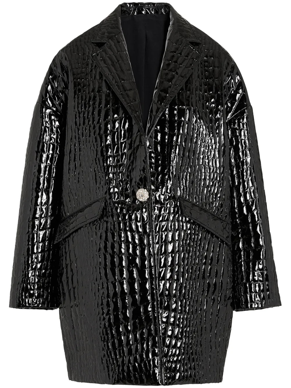 Crocodile-Embossed Coat