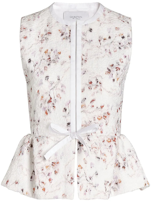 Flared Jacquard Waistcoat