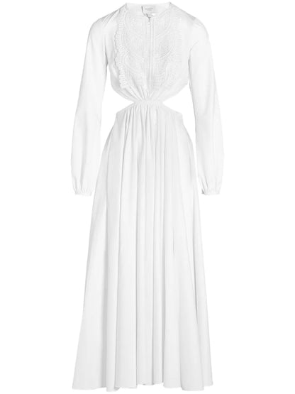 Cut-Out Poplin Dress