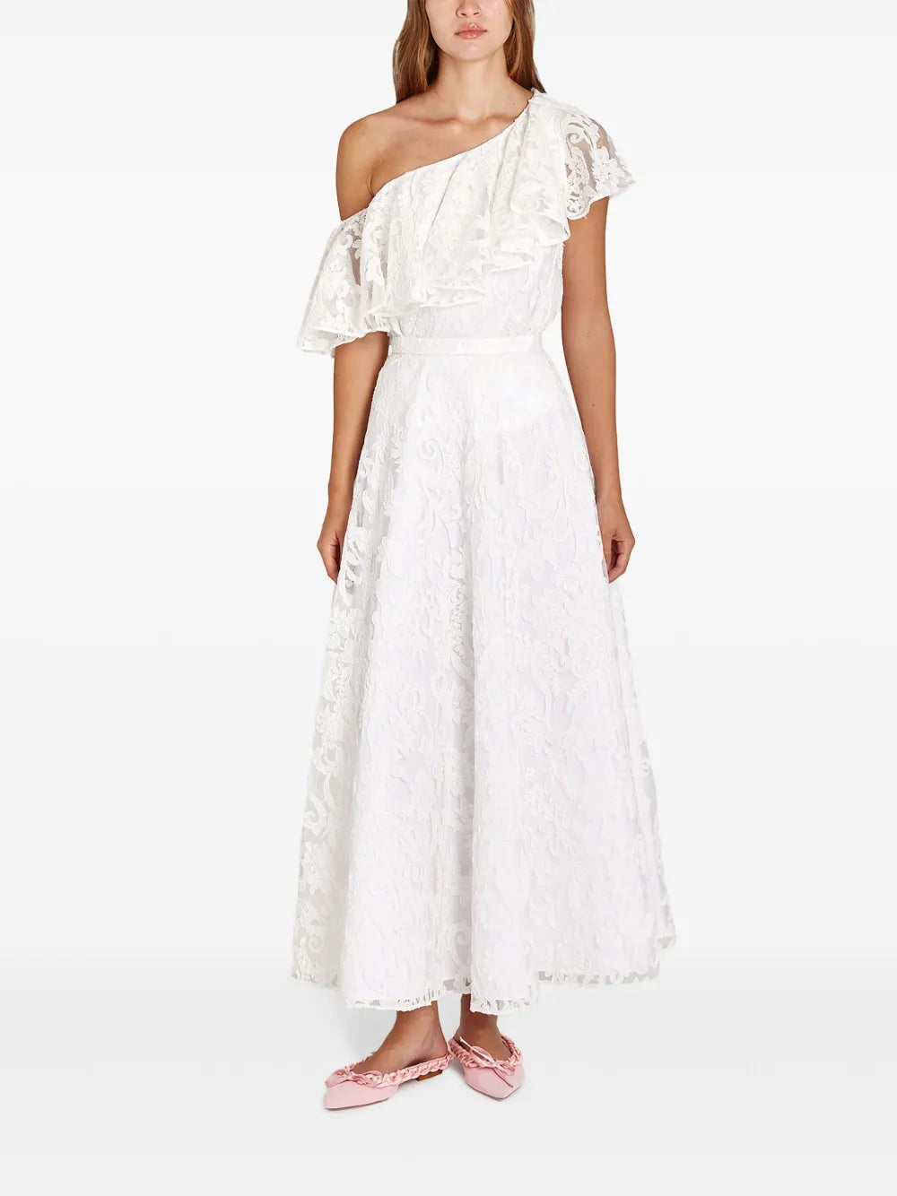One-Shoulder Lace Blouse