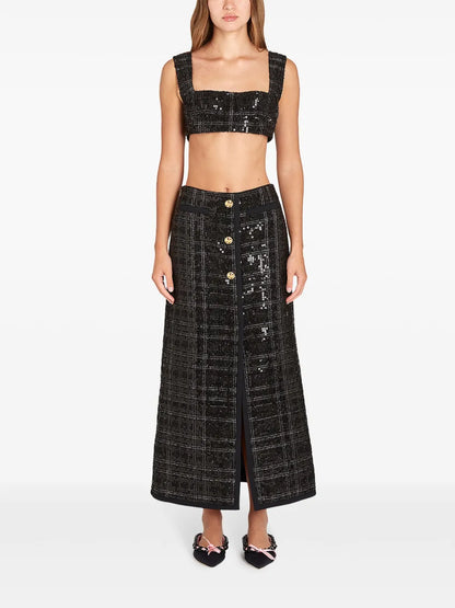 Sequinned Maxi Skirt