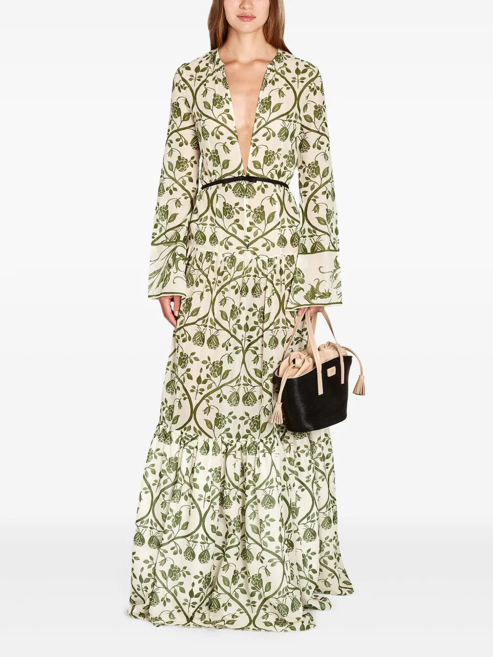 Floral-Print Kaftan Dress