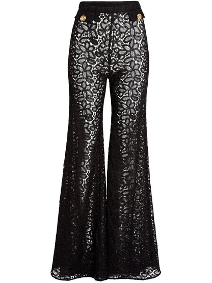 Lace Flared Trousers