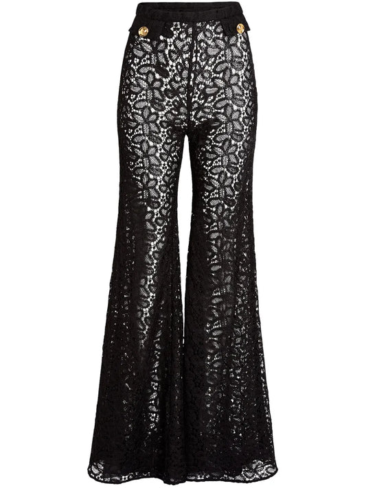 Lace Flared Trousers