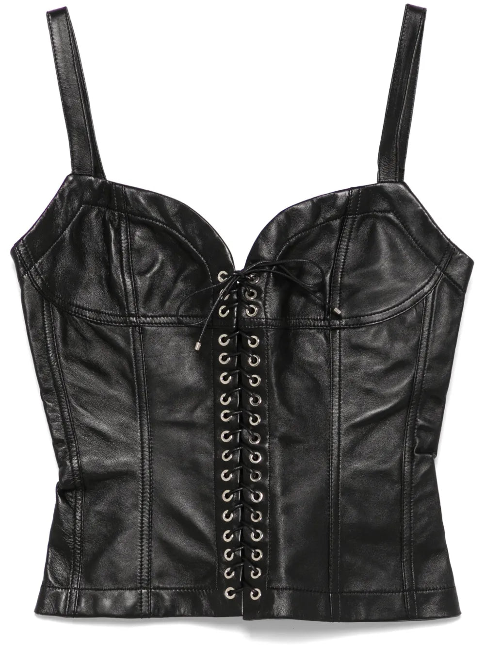 Leather Bustier Top