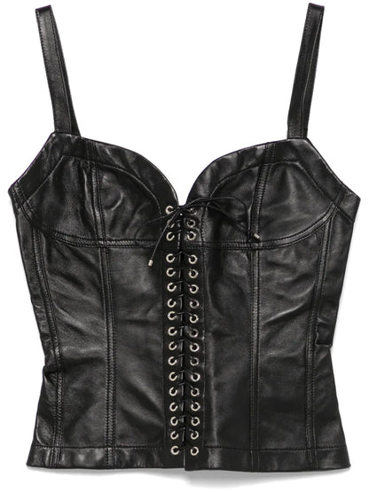 Leather Bustier Top