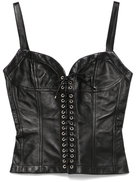 Leather Bustier Top
