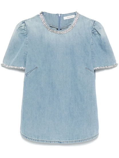 Crush Denim Blouse