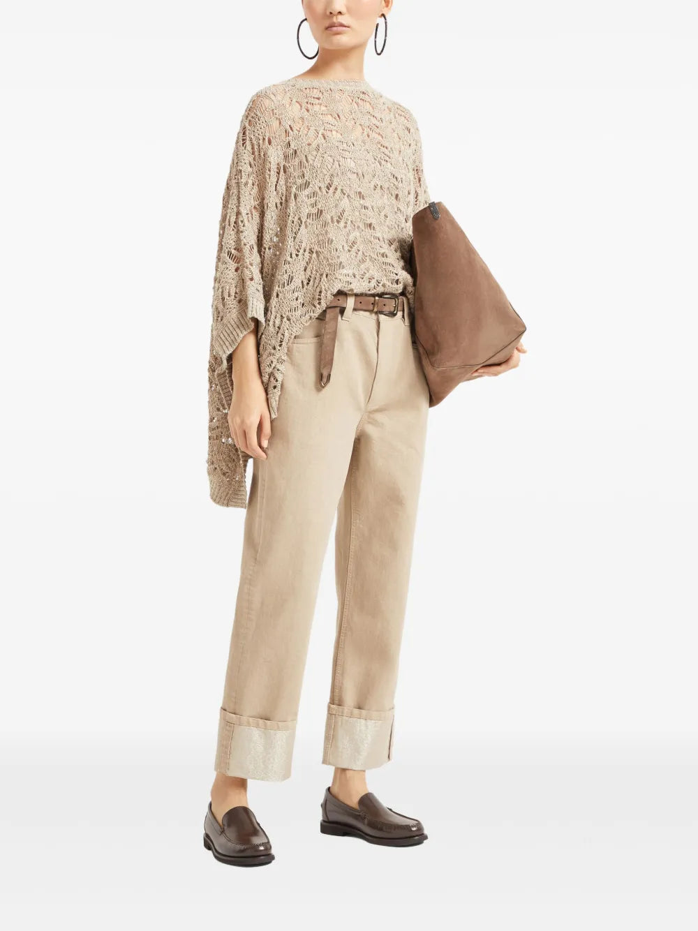 Straight-Leg Cropped Trousers