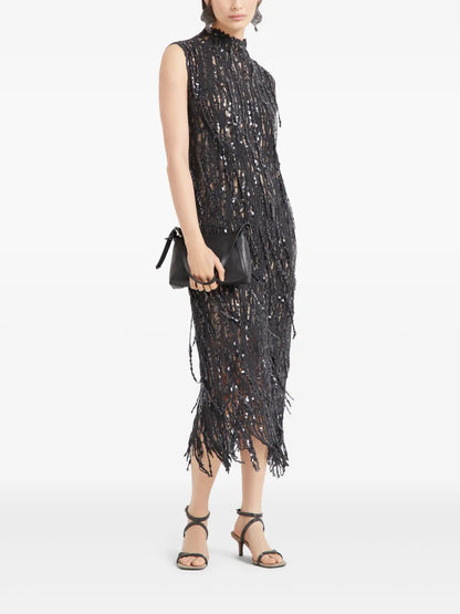 Dazzling Abstract Embroidered Dress