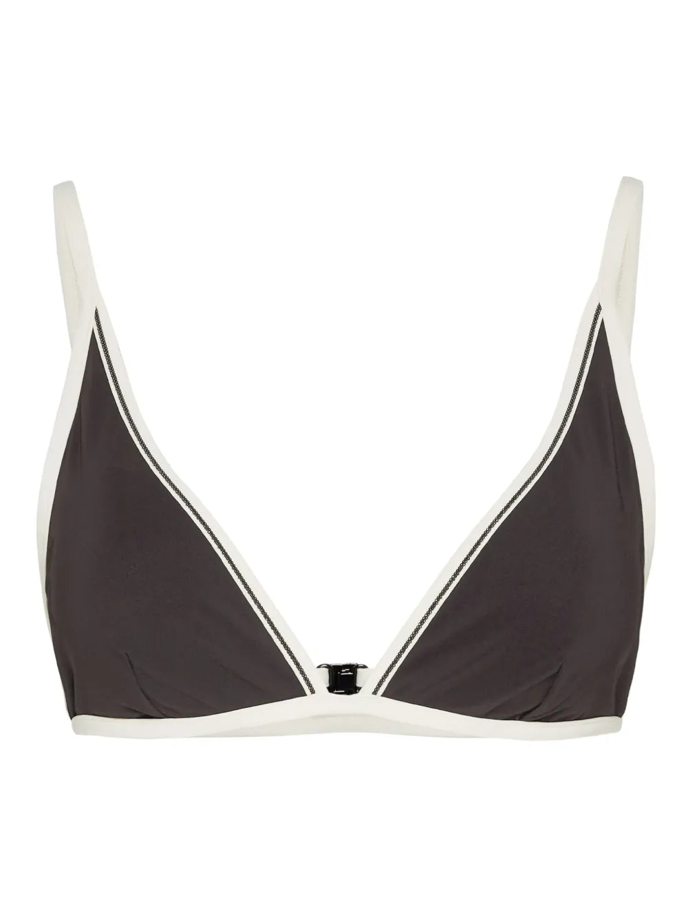 Contrasting-Trim Bikini Top