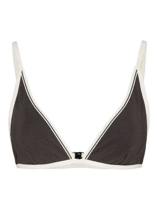 Contrasting-Trim Bikini Top