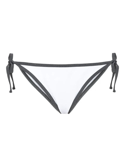 Contrast-Trim Bikini Bottoms