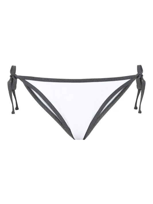 Contrast-Trim Bikini Bottoms