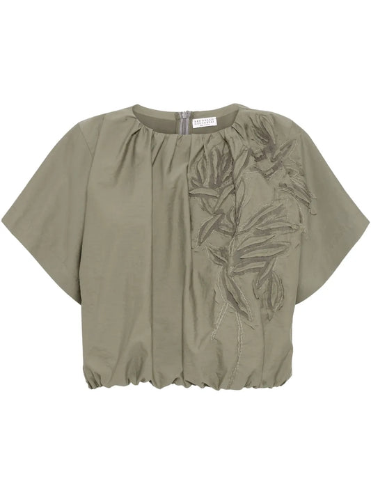 Flora-Appliqué Blouse