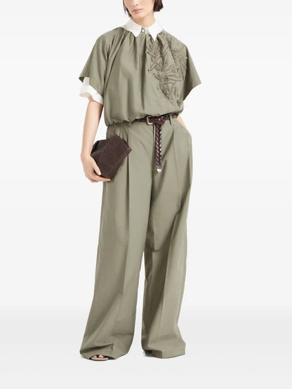 Flora-Appliqué Blouse