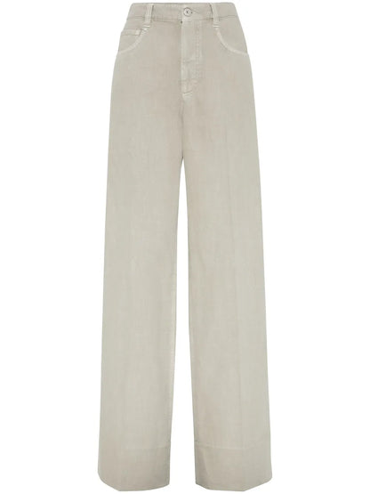 Pressed Crease Straight-Leg Jeans