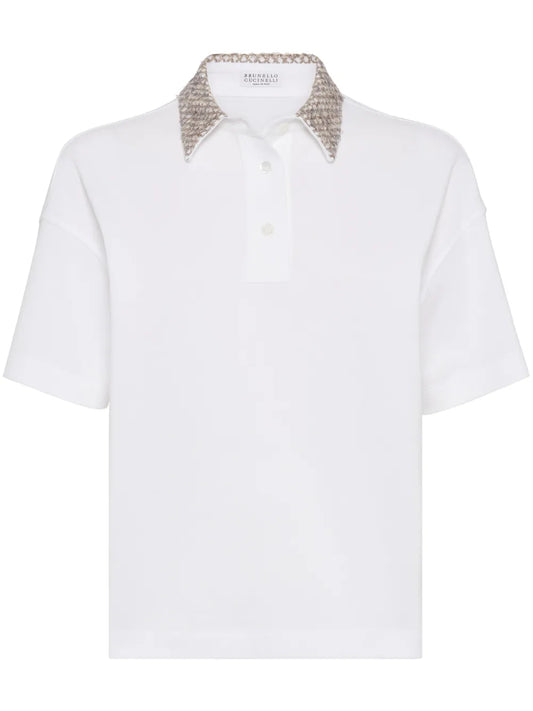 Embellished Polo Top