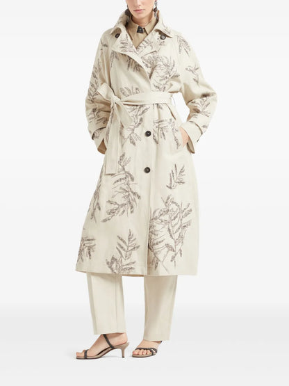 Flora Embroidered Trench Coat