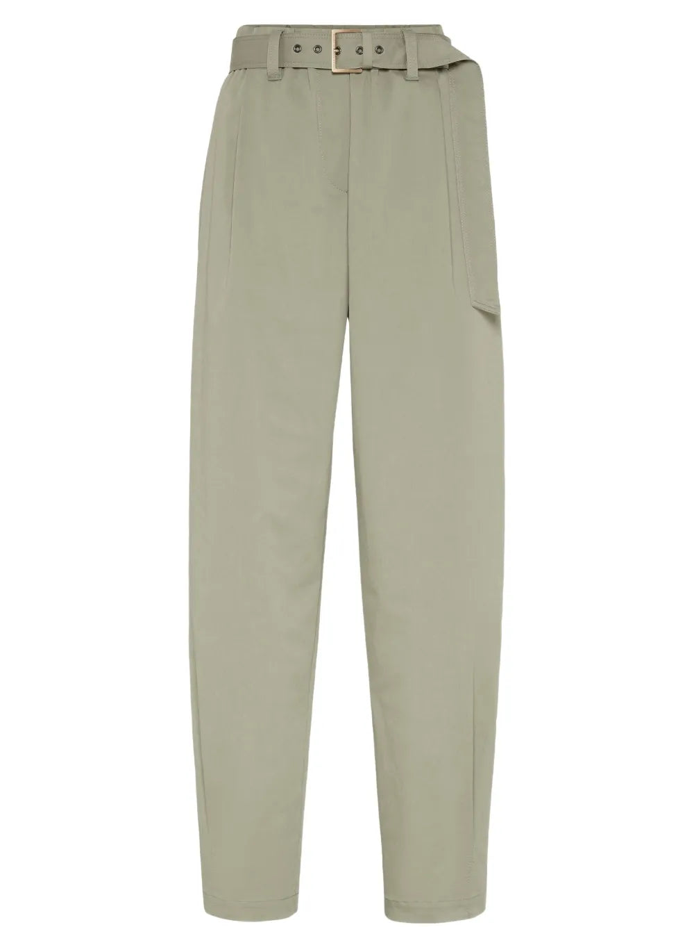 Belted Gabardine Trousers