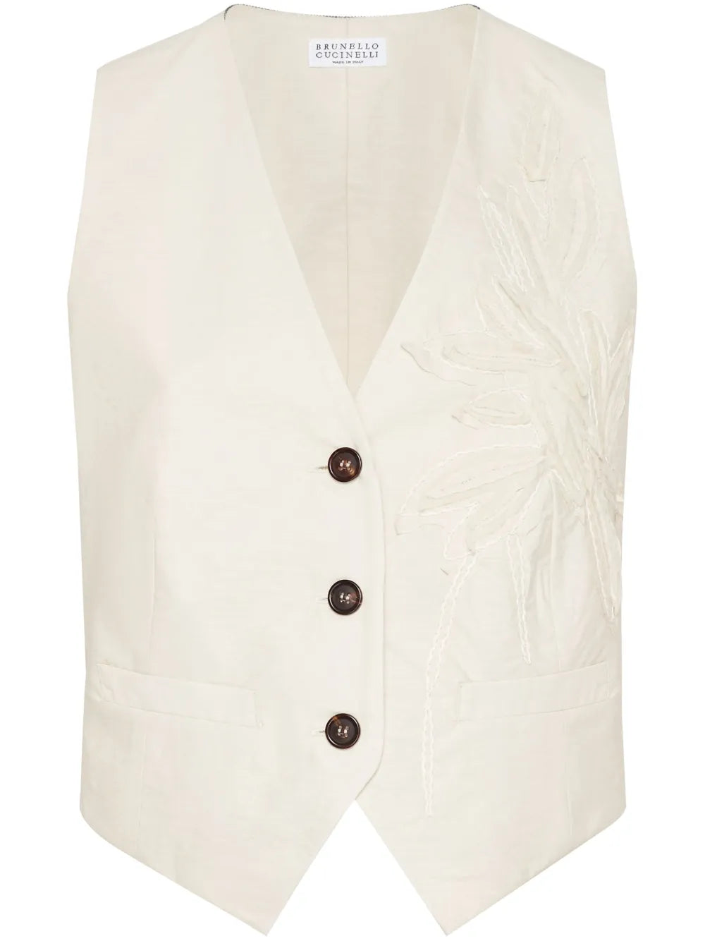 Flora-Appliqué Waistcoat