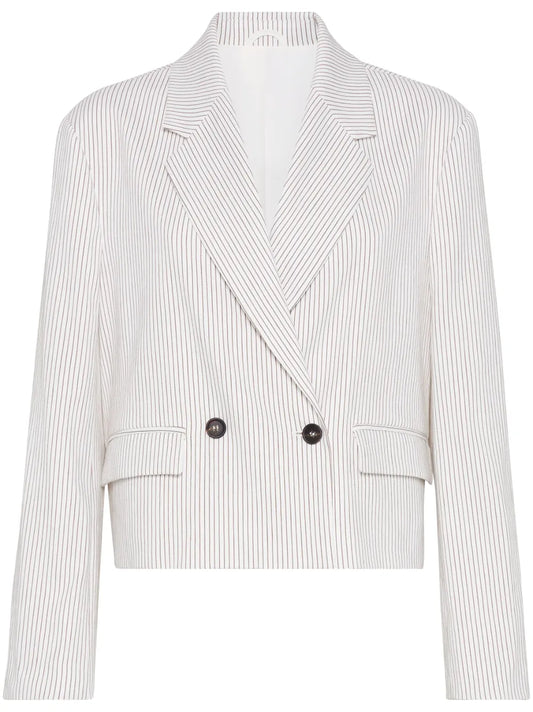 Striped Cropped Blazer