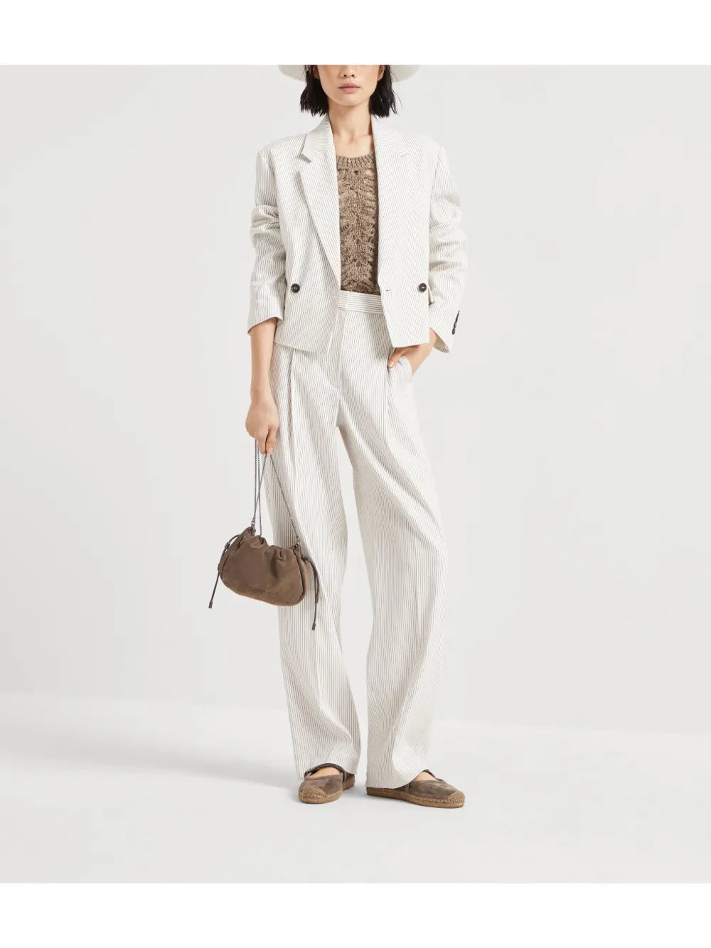Striped Cropped Blazer