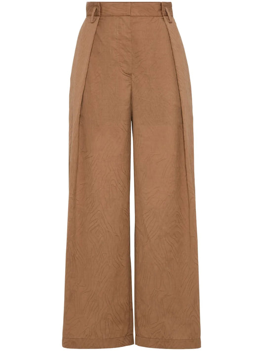 Wide-Leg Cropped Trousers